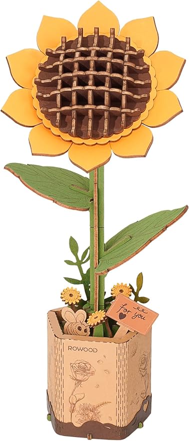 rowood 3D Wooden Puzzles for Adults, Mother's Day DIY Artifical Flower Craft Kit by RowoodAssembleArtDecorateLife