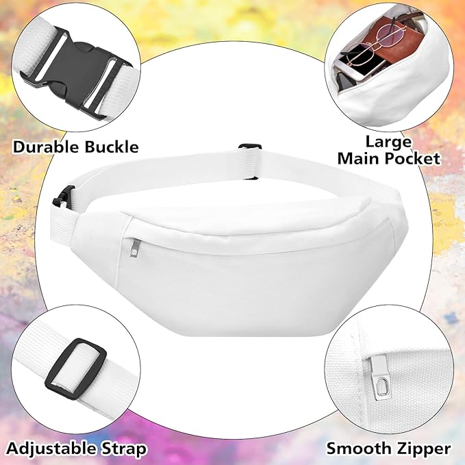 Silkfly White Cotton Fanny Pack - Image 5
