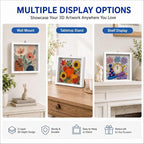 Paint Your Own 3D Shadow Box Frame, 8x8 Blank 3-Layer DIY Art Frame - Image 5