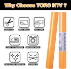 TORC Neon Orange Glitter HTV Heat Transfer Vinyl Roll 12 inch x 5 ft Iron on - Image 4