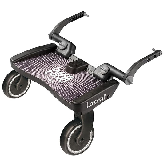 Lascal BuggyBoard Maxi Universal Stroller Board, Fits Strollers Including UPPAbaby, Baby Jogger, Bugaboo, No Need for a Double Stroller for Infant and Toddler, Max Weight 66 lbs, Black