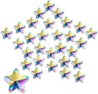 Allstarry 100pcs Flatback Rhinestones Irridescent Star-Shaped Face Gems Eye by Allstarry