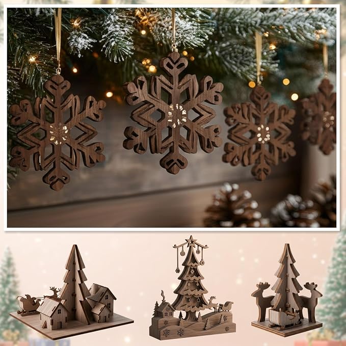 12 Pcs Walnut Color Wood Sheets Plywood Board - Image 7