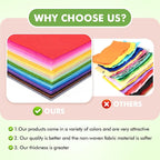42 pcs Felt Fabric Sheet 4"x4" Assorted Color DIY Craft Squares Nonwoven 1mm - Image 3