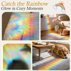 Windimiley Rainbow Window Privacy Film, 3D Stained Glass Christmas Decorative - Image 9