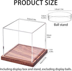 LITY Baseball Display Case, No Assembly Required Clear Cube Tennis Ball Holder - Image 2