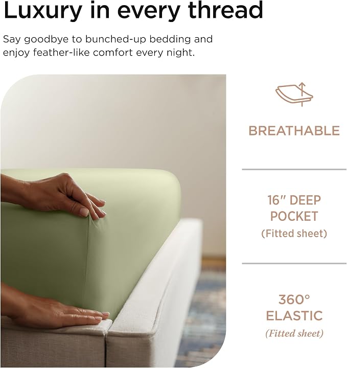 Threadmill Luxury 800 Thread Count King 100% Cotton Sheets - Image 3