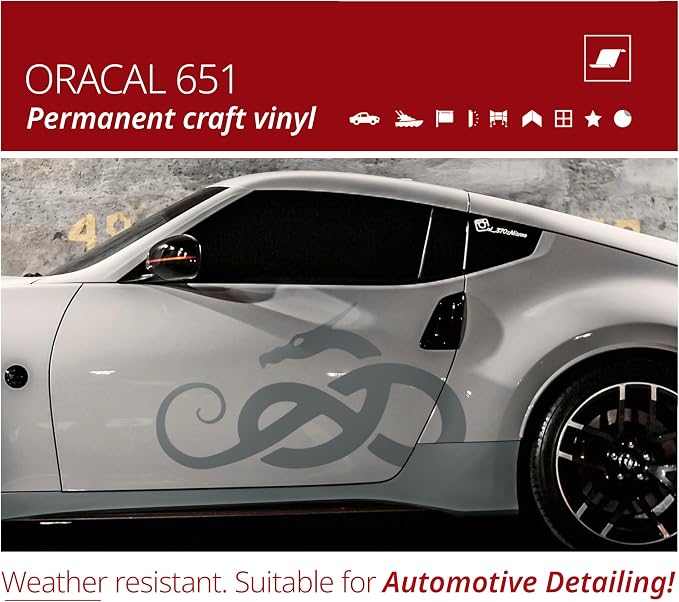 ORACAL 651 Matte Grey Permanent Vinyl Tape Roll – Premium Adhesive Film - Image 2
