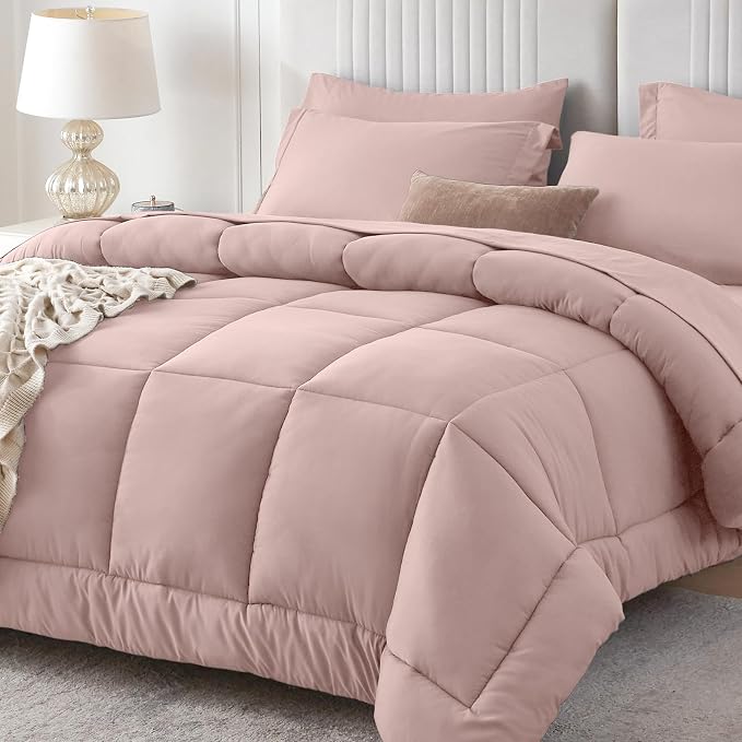 Sasttie Full Size Comforter Sets, 7 Pieces Bed in a Bag Full, Complete Bedding by SASTTIE