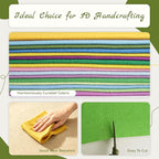 16 Pcs 8x18in Soft Felt Fabric Sheets, 16 Assorted Macarone Colors Felt Pack - Image 3