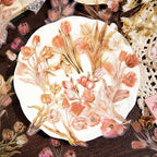 80Pcs Natural Flower Stickers for Scrapbooking, Self-Adhesive Transparent - Image 2