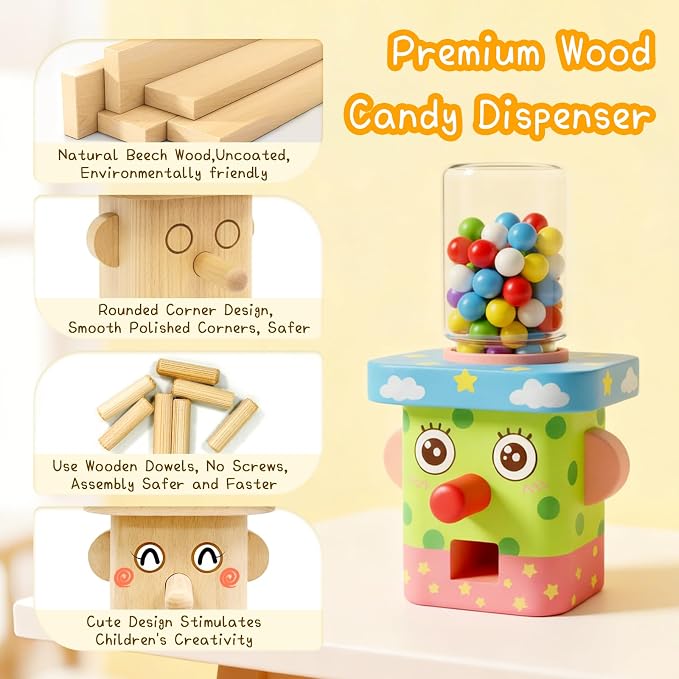 MUKESKY Wood Building Kits for Kids, DIY Woodworking Kit, Safe Creative Wooden - Image 5