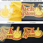 FUNKAKA Yellow Heat Transfer Vinyl Rolls, Adhesive Glossy HTV Vinyl - Image 4