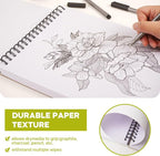 CONDA 9 x 12 Inch Sketchbook, Top Spiral Bound Sketch Pad, 100 Sheets, Durable - Image 2
