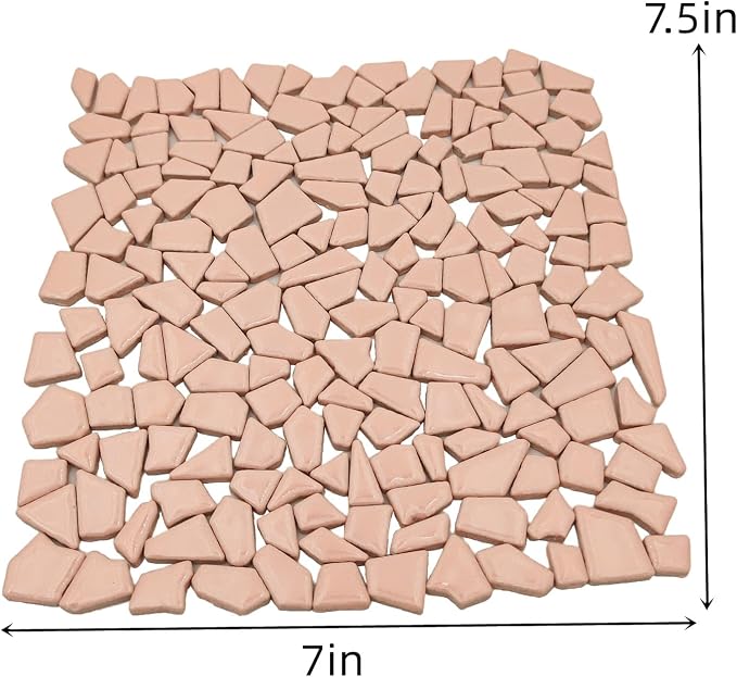 200g Ceramic Mosaic Tiles for Crafts, Irregular Stained Ceramic 0.2"x0.8" - Image 4