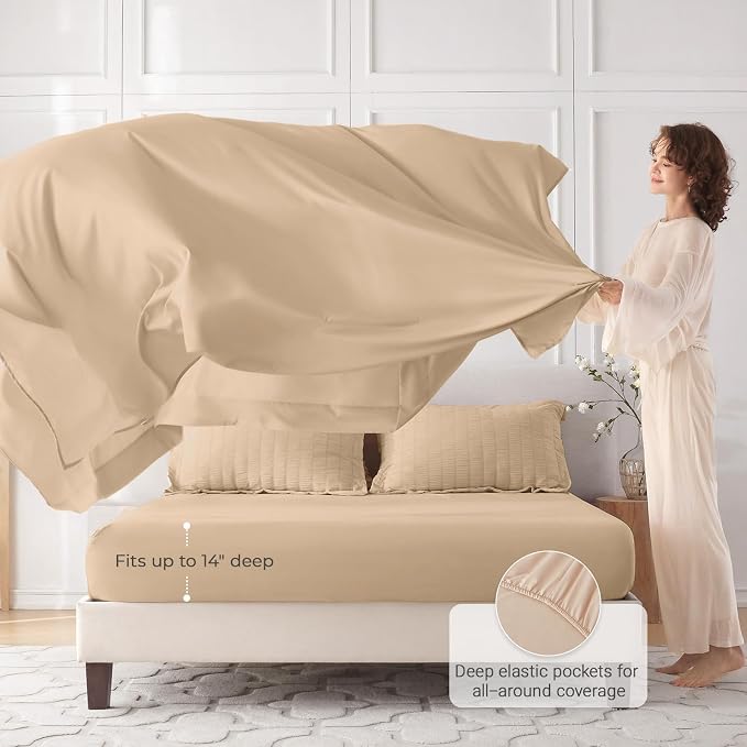 MUXHOMO 5 Pieces Twin XL Comforter Set, Seersucker Bed in a Bag Twin XL Size - Image 3