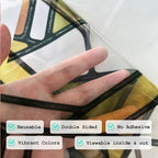 Faux Stained Glass Effect Transparent Window Film, Decorative Window Cling - Image 3