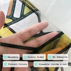 Faux Stained Glass Effect Transparent Window Film, Decorative Window Cling - Image 3