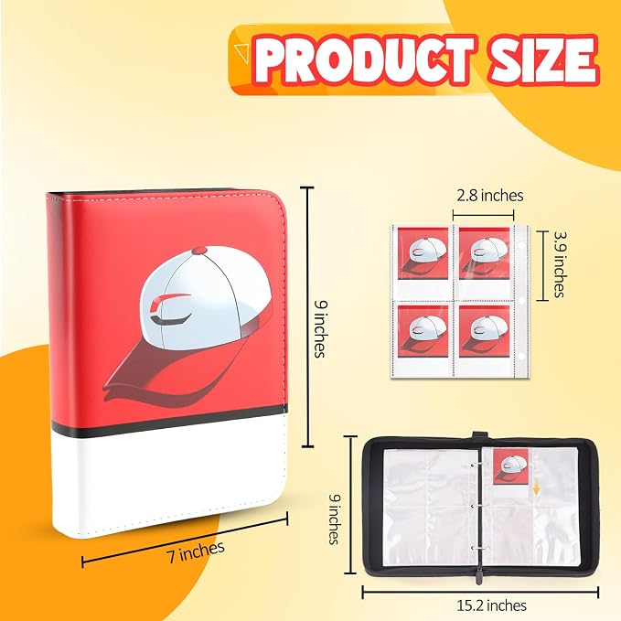 Premium Collectible Trading Card Albums，Card Binder Fits 400 Cards - Image 2