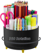 Marbrasse Desk Organizer, 360-Degree Rotating Pen Holder, Desk Organizers and by Marbrasse