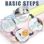 Light Gray Heat Transfer Vinyl HTV Roll 12" x 20ft. | Easy to Cut, Weed & - Image 3