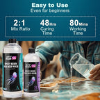 LET'S RESIN EPOXY RESIN Deep Pour Epoxy Resin, 51OZ 2-4 inch Clear Epoxy Resin - Image 3