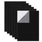 6PCS Large Self Adhesive Felt Sheet, 13.4"x10.8", 2mm Thick Stiff Black Felt by Samiusy