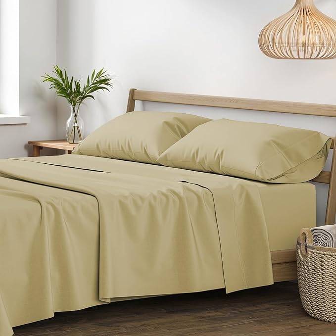 XOOX Linen 100% Egyptian Cotton Queen Sheet Set by XOOXLinen