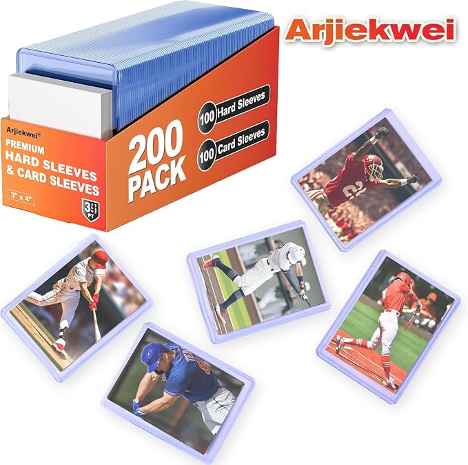2000 Card Sleeves Hard Plastic, Arjiekwei 3"X 4" Baseball Cards Protectors - Image 5
