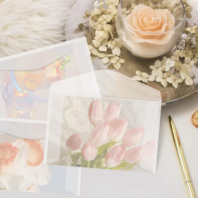 Geyee 100 Pcs Glassine Ticket Envelopes - Image 7