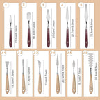 Palette Knife Set, 11 Pieces Stainless Steel Spatula Palette Knives Painting - Image 2