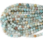 45PCS 8mm Natural Colorful Frosted Amazonite Gemstone Round Loose Beads Stone - Image 3