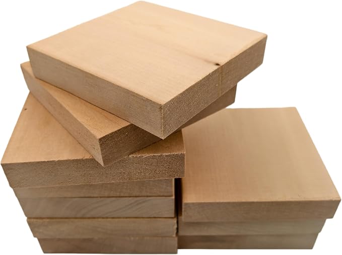 10PCS Basswood Carving Blocks, Whittling Wood Carving Kit, Unfinished Wooden by Unknown