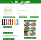 Punch Needle kit for Beginners, Raccoon Collecting Shells Beach Scene Punch - Image 2