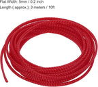 uxcell PET Expandable Sleeving 10ft 1/8" Red Cable Management Sleeve Cord - Image 3