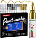 Paint Markers, 4 Colors Oil-Based Waterproof Quick Dry Permanent Paint Pens by VHEONET
