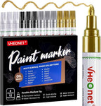 Paint Markers, 4 Colors Oil-Based Waterproof Quick Dry Permanent Paint Pens by VHEONET
