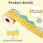 69 Feet Lemon Zest Border Bulletin Board Summer Lemon Slices Juice Scalloped - Image 3
