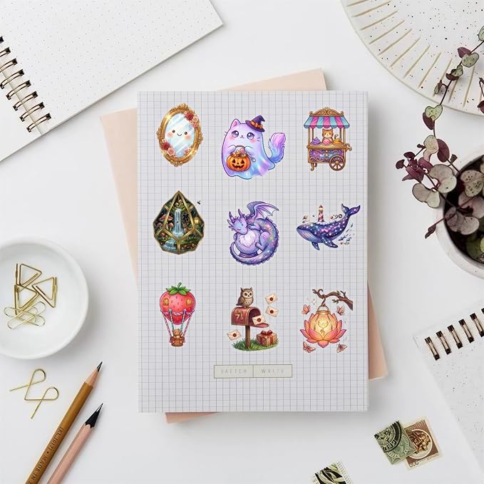 50 PCS PET Magic Witch Aesthetic Stickers - Image 3