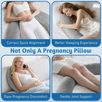 SweetSlubr Pregnancy Pillows for Sleeping, C-Shaped Maternity Pillow for - Image 7