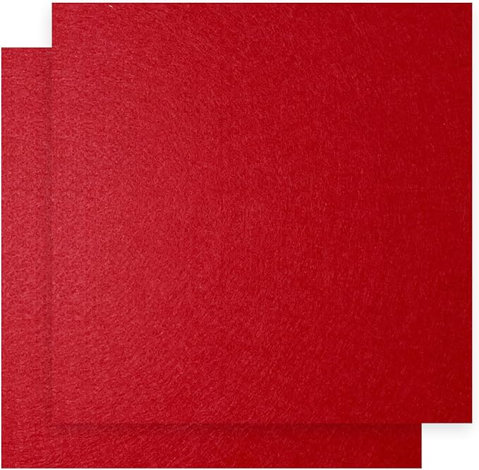12" x 12" Felt Fabric Sheets for Crafts, Squares Felt Fabric Sheets, 1mm Thick by Unknown