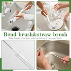 15pcs Crevice Cleaning Brush, Hard Bristle Scrub Brushes Tools, Window and - Image 2