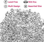 Cridoz Metal Spacer Beads for Making Bracelet, Jewelry Making and Findings - Image 4