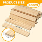 Wood Strips Slats for Wall, Square Wooden Dowels for Crafts 1/4"x 1" x 6" - Image 3