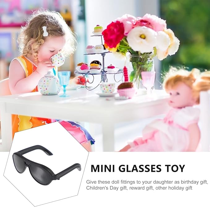 TOYANDONA 80pcs Doll Sunglasses, Miniature Sunglasses Mini Doll Costume - Image 5