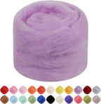 JeogYong Needle Felting Wool, 1.76oz Wool Roving Chunky Wool Yarn, Light Purple by JeogYong