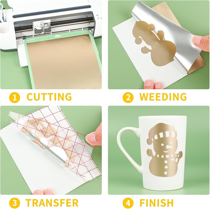 Lya Vinyl Champagne Gold Permanent Adhesive Vinyl, Party Decoration - Image 3