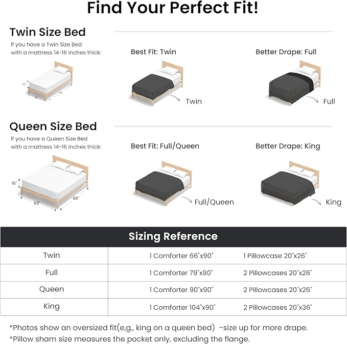 Love's cabin Black Twin/Twin XL Comforter Set, 2-Piece Prewashed Bed Set - Image 8
