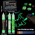 Roizefar Glow in the Dark Paint, 30 Colors 3D Permanent Acrylic Fabric Paints - Image 3