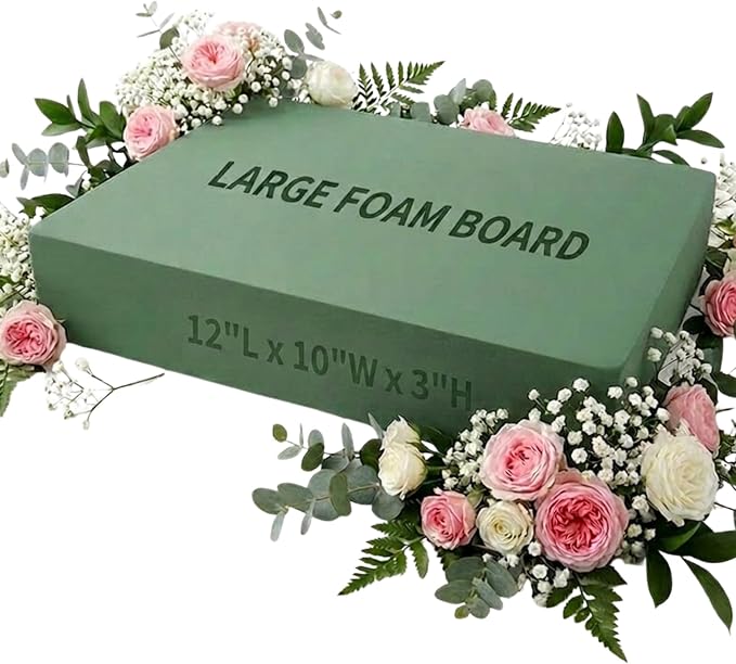 FLOFARE Floral Foam Base 12"L x 10"W x 3"H, Large Floral Foam Block by FLOFARE